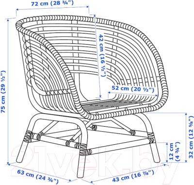 Кресло Ikea  Бускбу 304.429.64 - фото