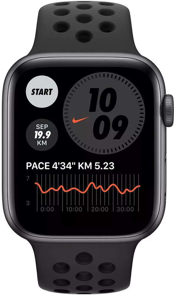Умные часы Apple Watch SE Nike 44mm Aluminum Space Gray (MYYK2) - фото